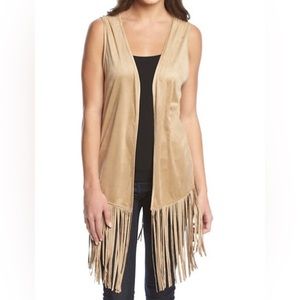 Kensie suede fringe vest